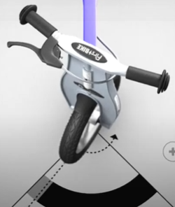 FirstBIKE - steering limiter allows a safe steering angle