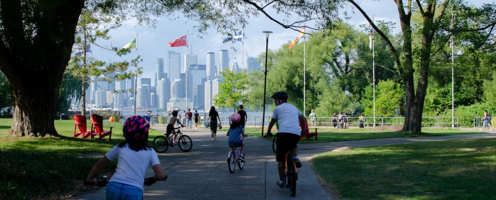 Parks can be great places to learn to ride a balance bike!