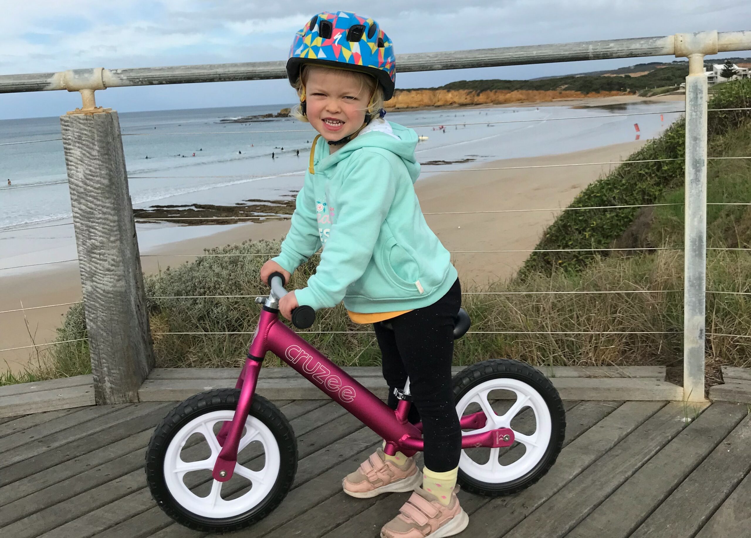 Learning to ride a balance bike - lots of fun!